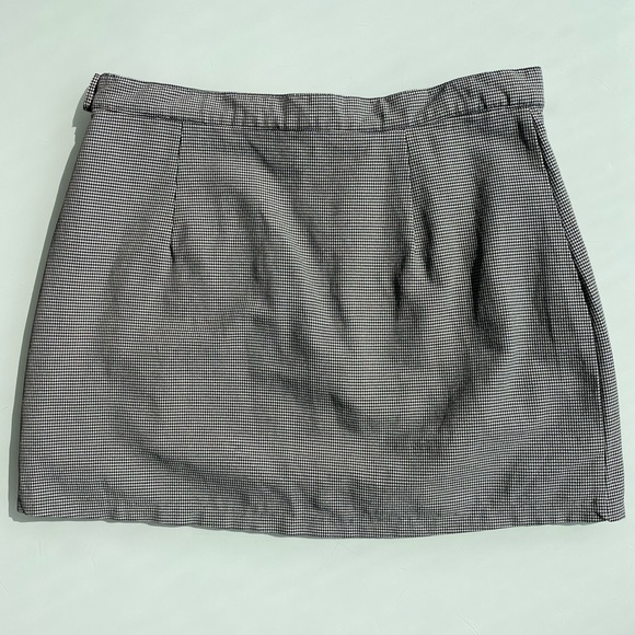 Skirt with black & white houndstooth pattern - Picture 2 of 4